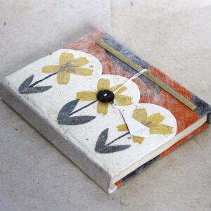 Orange color flower note book