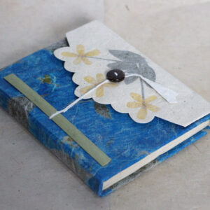 blue color flower notebook