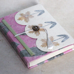 pink flower note book